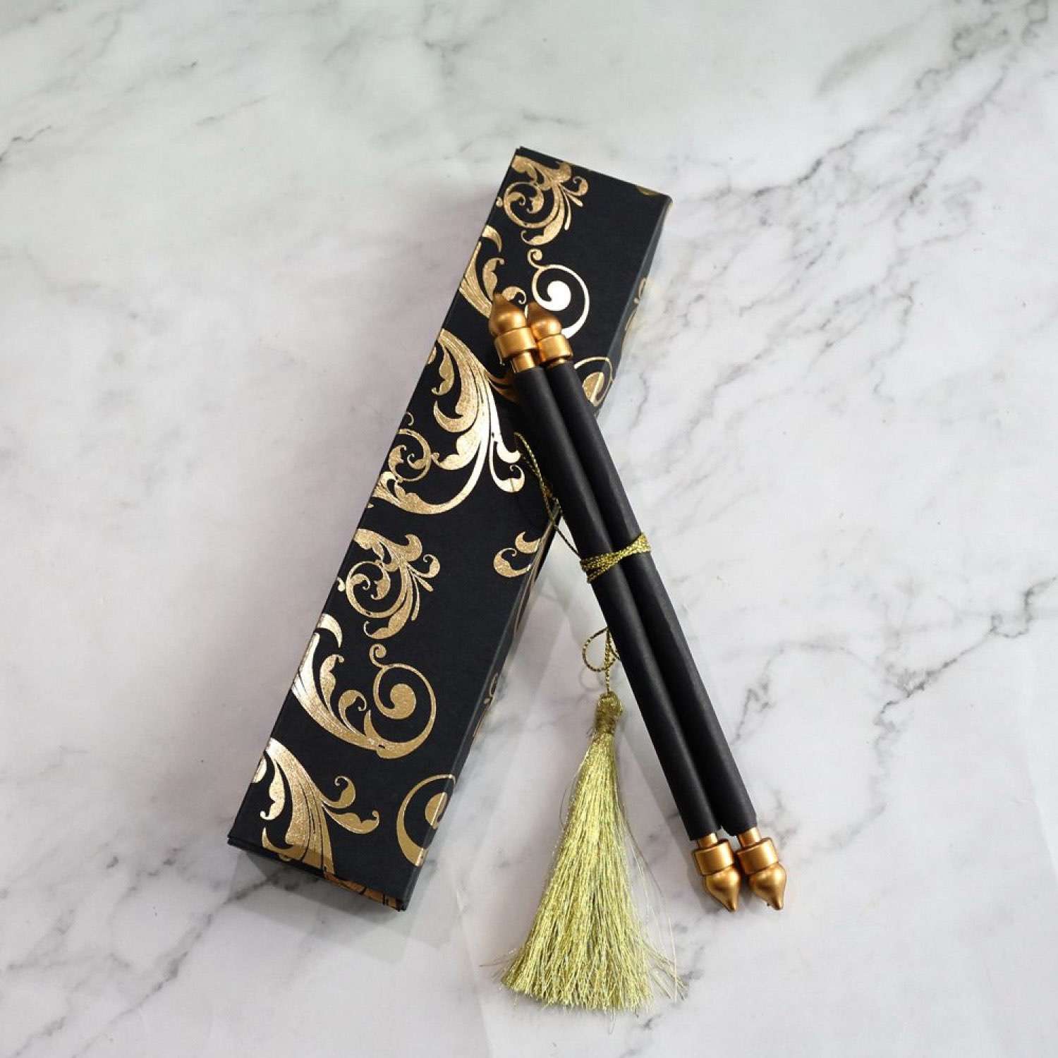 Scroll Invitation Card Black Wedding Invitation Foiling Printing Personalized Custom